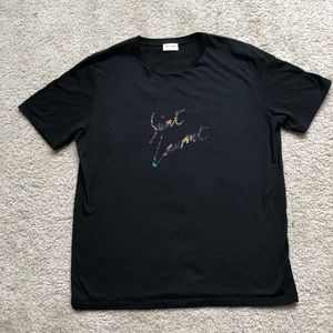 Saint Laurent crew neck signature T-shirt